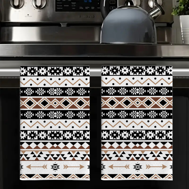 2Pcs, Black and White Geometri - Kitchen Baking Necessities บทวิจารณ์และราคา