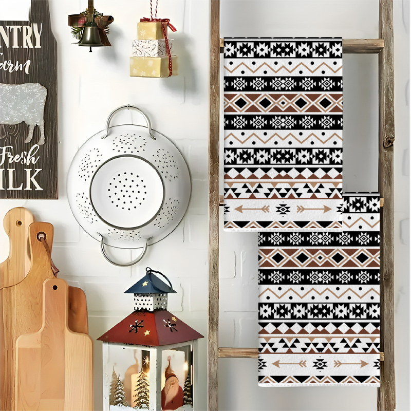 2Pcs, Black and White Geometri - Kitchen Baking Necessities บทวิจารณ์และราคา