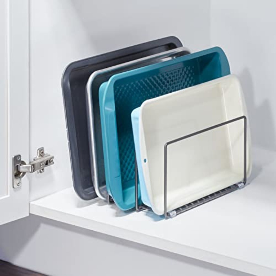 Metal Pan Organizer for Kitche - Kitchen Cabinet Baking Organizer บทวิจารณ์และราคา