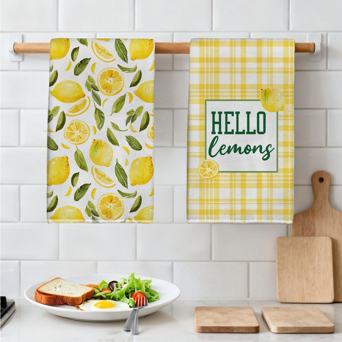 2Pcs, Yellow and White Checker - Kitchen Baking Necessities บทวิจารณ์และราคา
