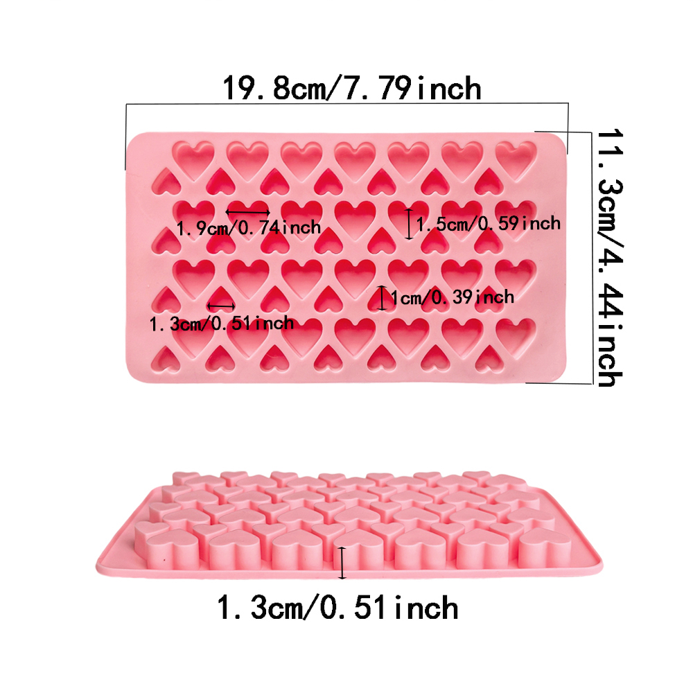56 cavity size heart-shaped ch - Silicone Cake Mold บทวิจารณ์และราคา