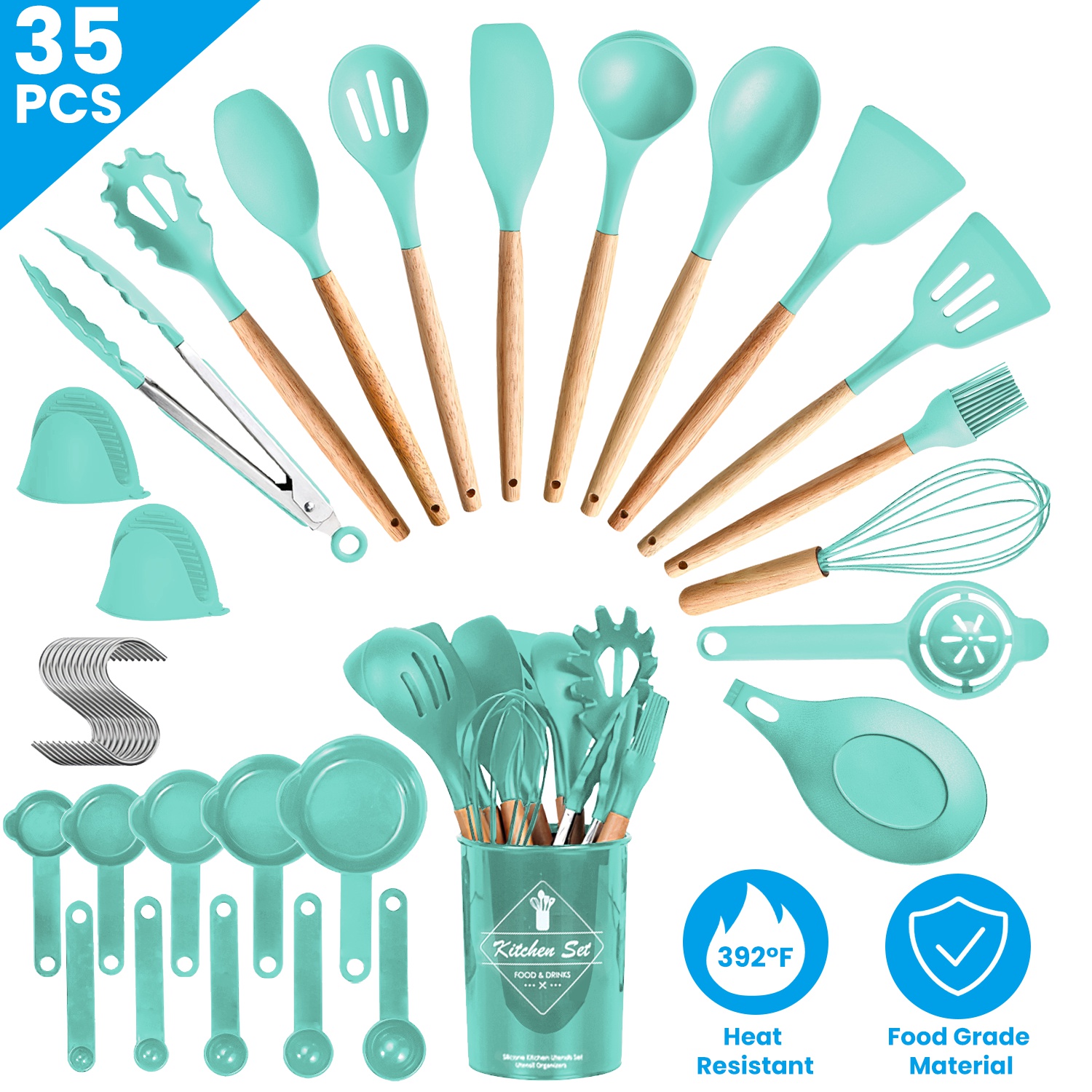 35Pcs Kitchen Cooking Utensils - Kitchen Baking Necessities บทวิจารณ์และราคา