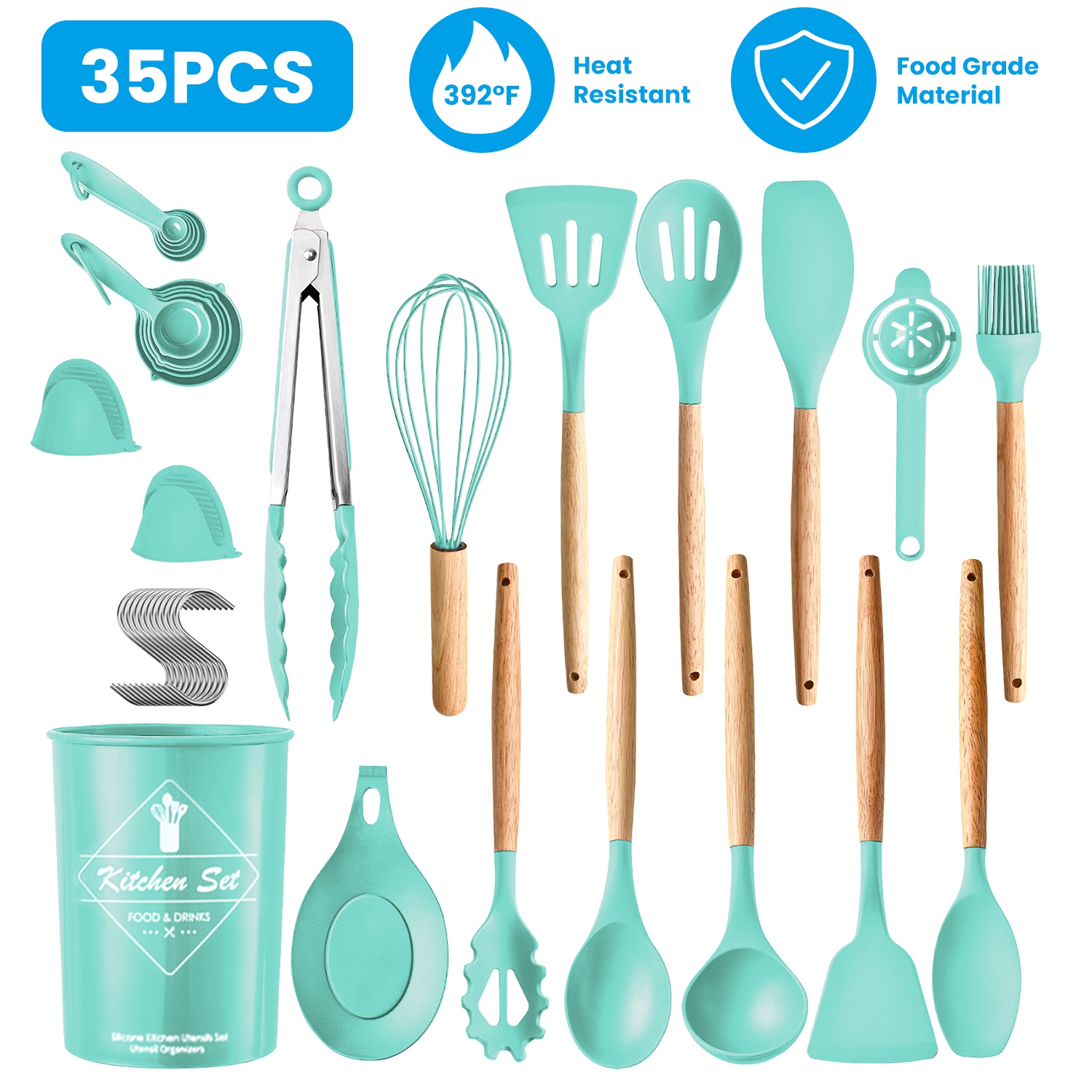35Pcs Kitchen Cooking Utensils - Kitchen Baking Necessities บทวิจารณ์และราคา