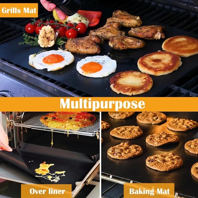 5 pcs Teflon Grilling Mat Non  - Super Kitchen Baking Mat บทวิจารณ์และราคา