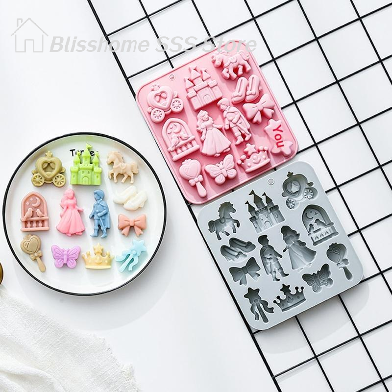 【S】12 Cavity Prince, Princess  - Silicone Cake Mold บทวิจารณ์และราคา