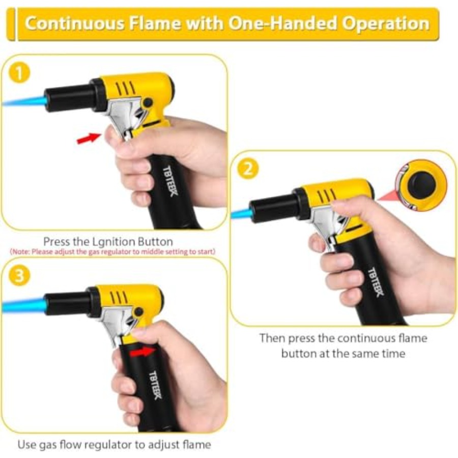 Butane Torch with Fuel Gauge T - Kitchen Baking Torch บทวิจารณ์และราคา