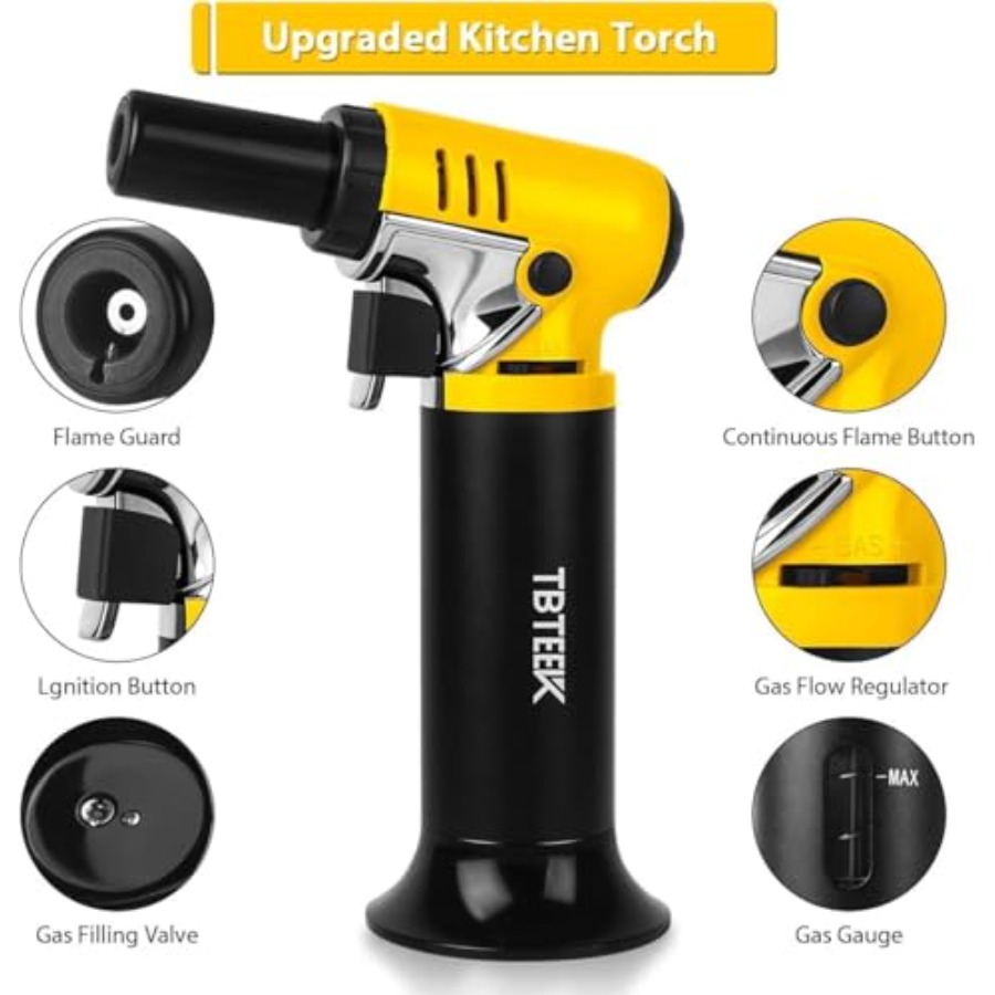 Butane Torch with Fuel Gauge T - Kitchen Baking Torch บทวิจารณ์และราคา