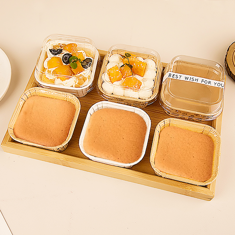 Square Disposable Baking Cups  - Bread Baking Kitchen Utensils บทวิจารณ์และราคา