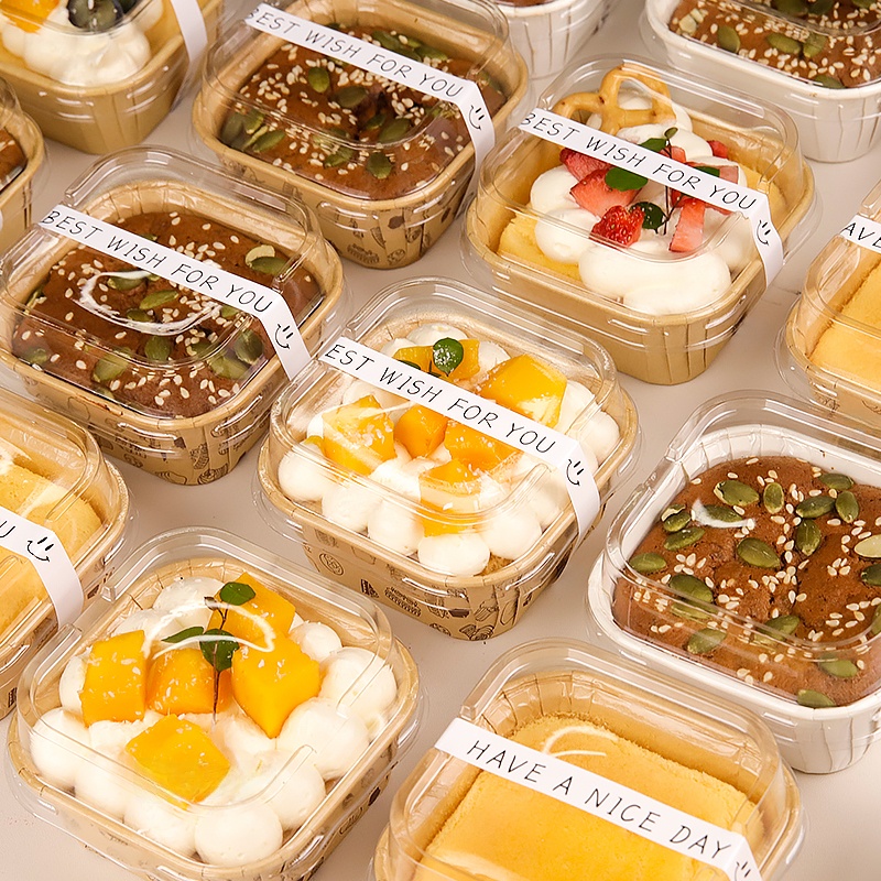 Square Disposable Baking Cups  - Bread Baking Kitchen Utensils บทวิจารณ์และราคา