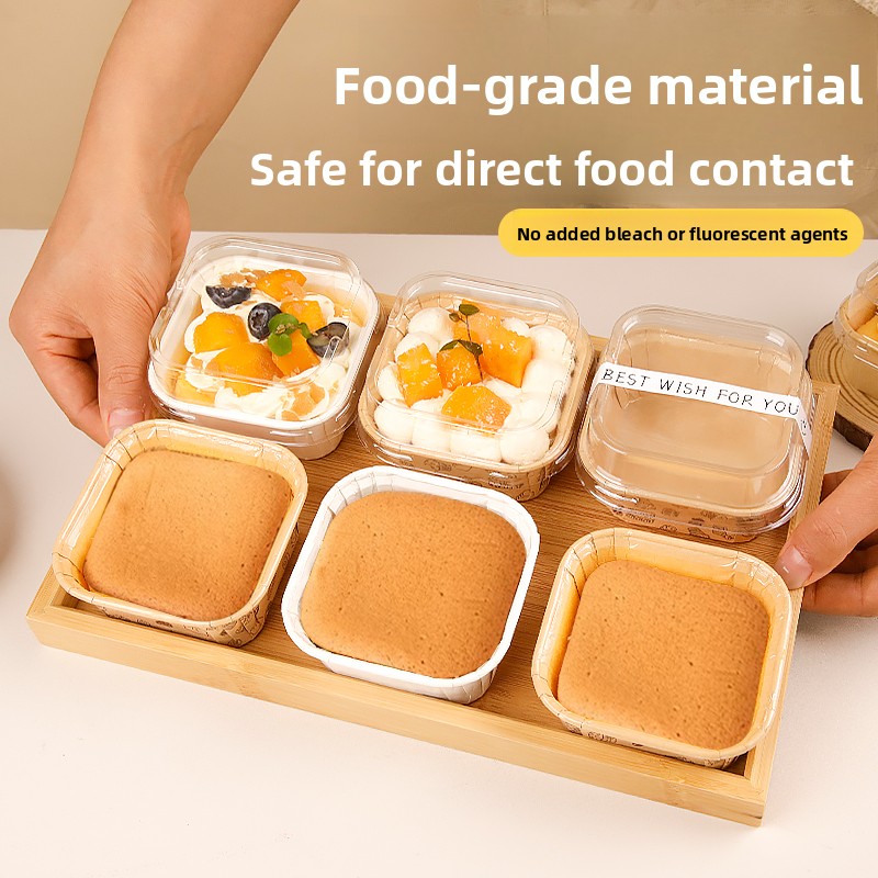 Square Disposable Baking Cups  - Bread Baking Kitchen Utensils บทวิจารณ์และราคา