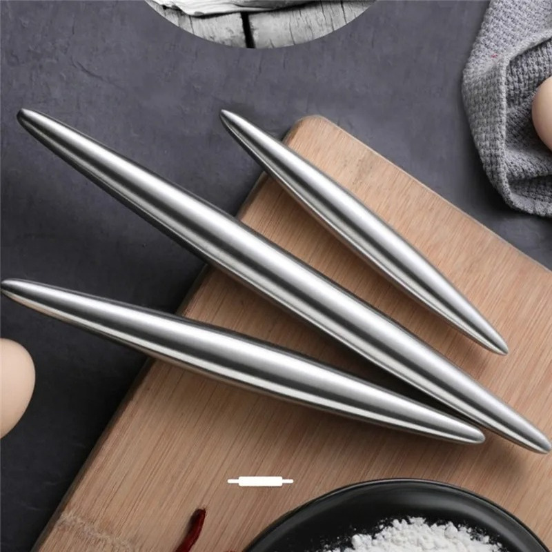 1Pc Stainless Steel Rolling Pi - Kitchen Roller Baking บทวิจารณ์และราคา