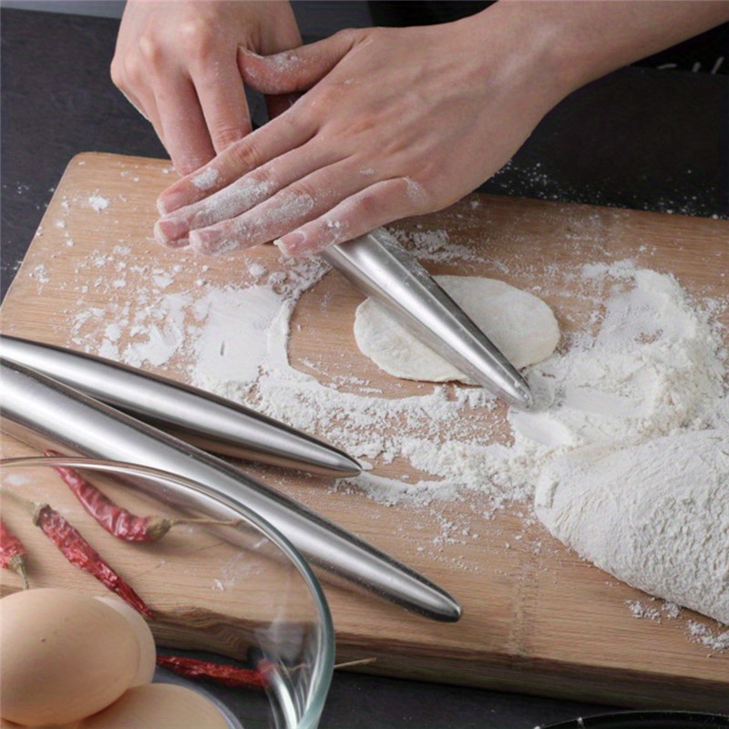 1Pc Stainless Steel Rolling Pi - Kitchen Roller Baking บทวิจารณ์และราคา