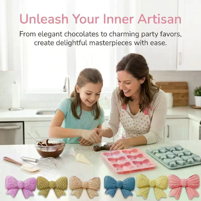 Bow Chocolate Silicone Mold, 6 - Silicone Cake Mold บทวิจารณ์และราคา
