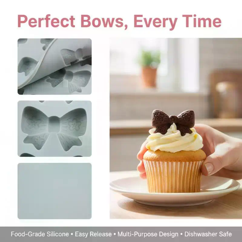 Bow Chocolate Silicone Mold, 6 - Silicone Cake Mold บทวิจารณ์และราคา