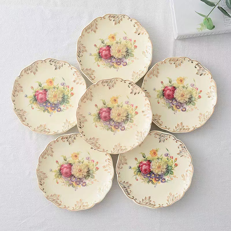 Rose Flower Hand Painted Coffe - Cake Board Round บทวิจารณ์และราคา