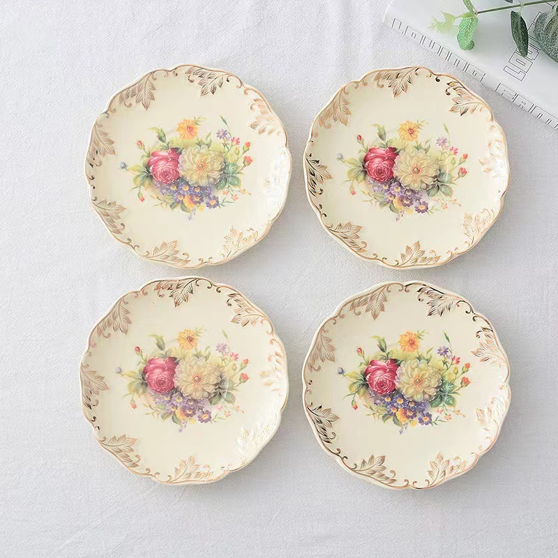 Rose Flower Hand Painted Coffe - Cake Board Round บทวิจารณ์และราคา