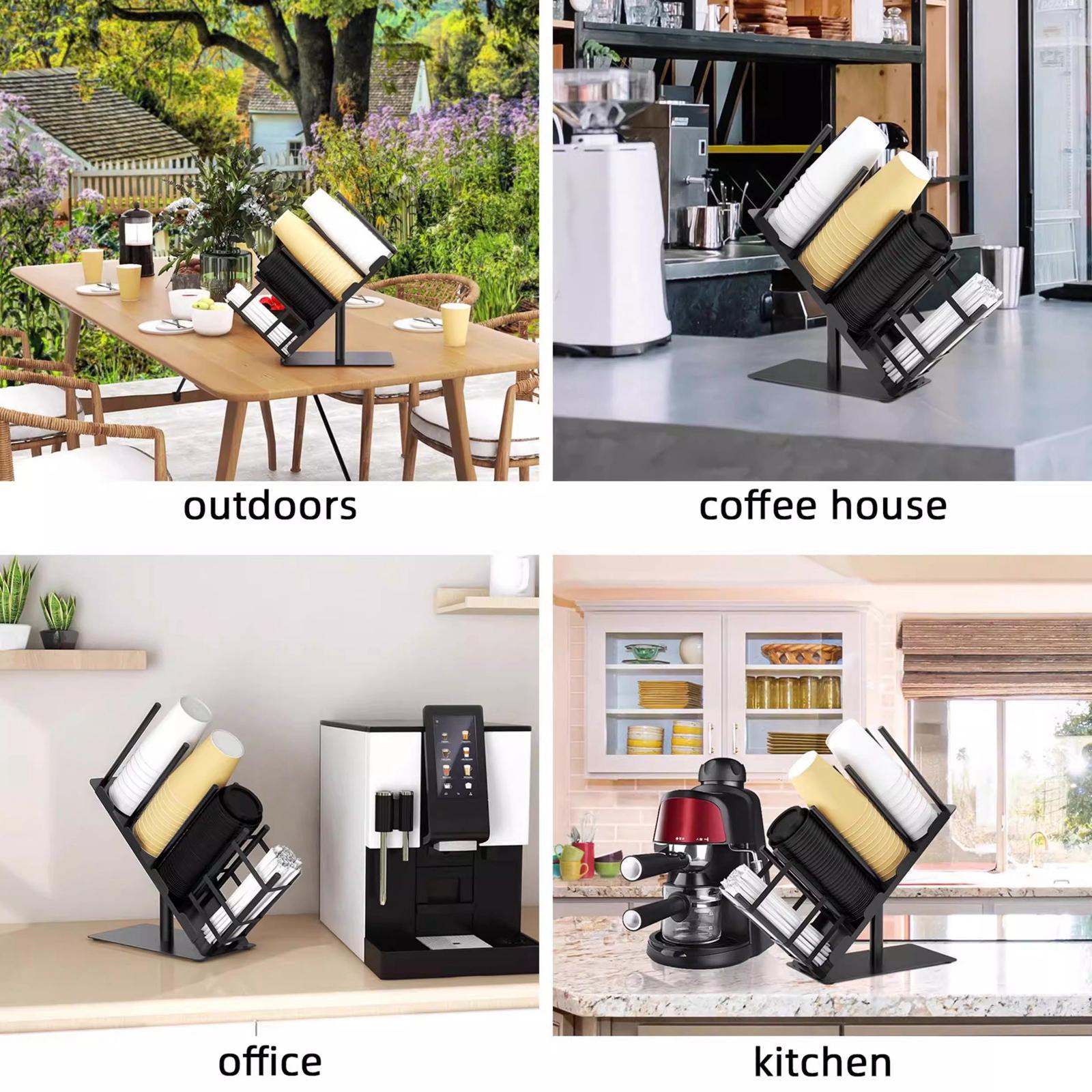 Paper Cup and Lid Holder Stora - Kitchen Cabinet Baking Organizer บทวิจารณ์และราคา