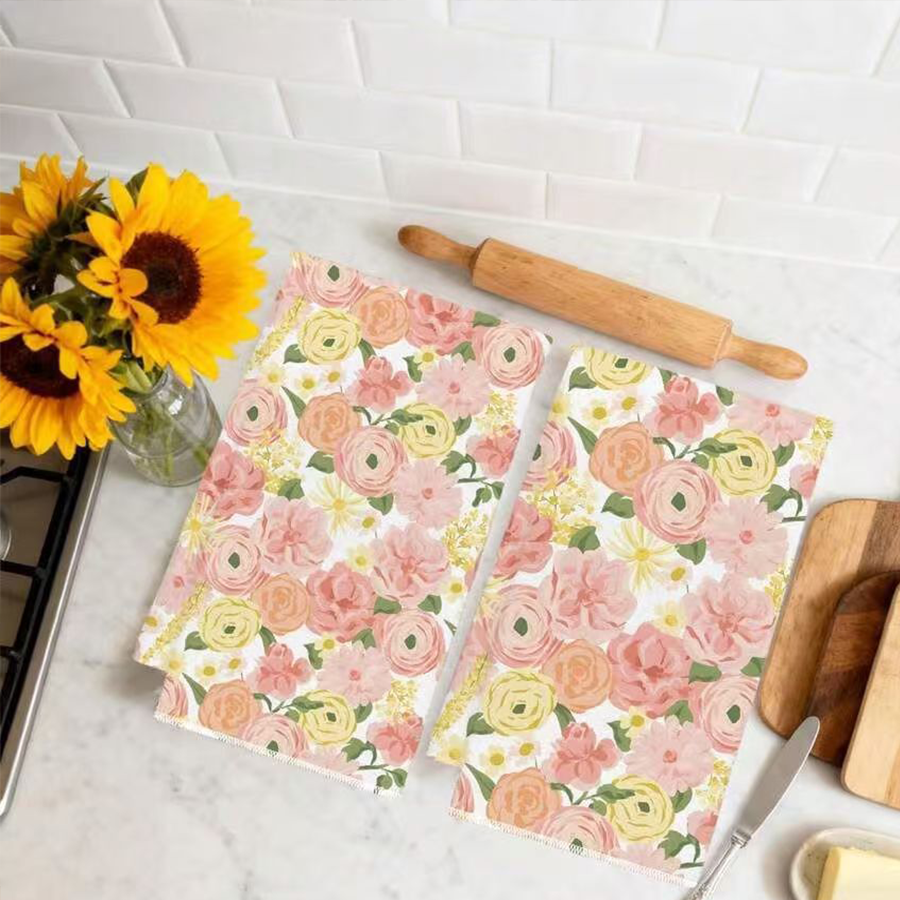 2Pcs, Cream-Colored Floral Kit - Kitchen Baking Necessities บทวิจารณ์และราคา