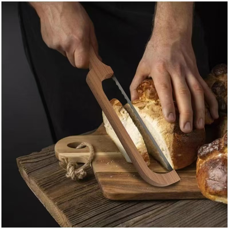New wooden bread knife toast s - Bread Baking Kitchen Utensils บทวิจารณ์และราคา