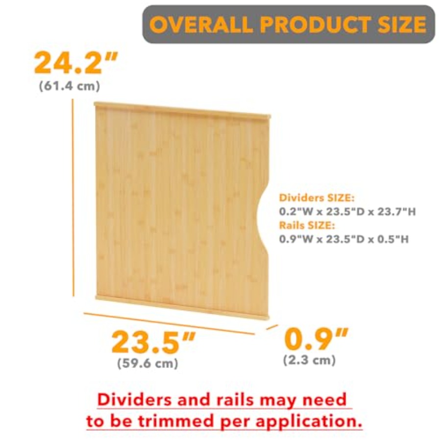 6 Pack Tray Dividers for Cabin - Kitchen Cabinet Baking Organizer บทวิจารณ์และราคา