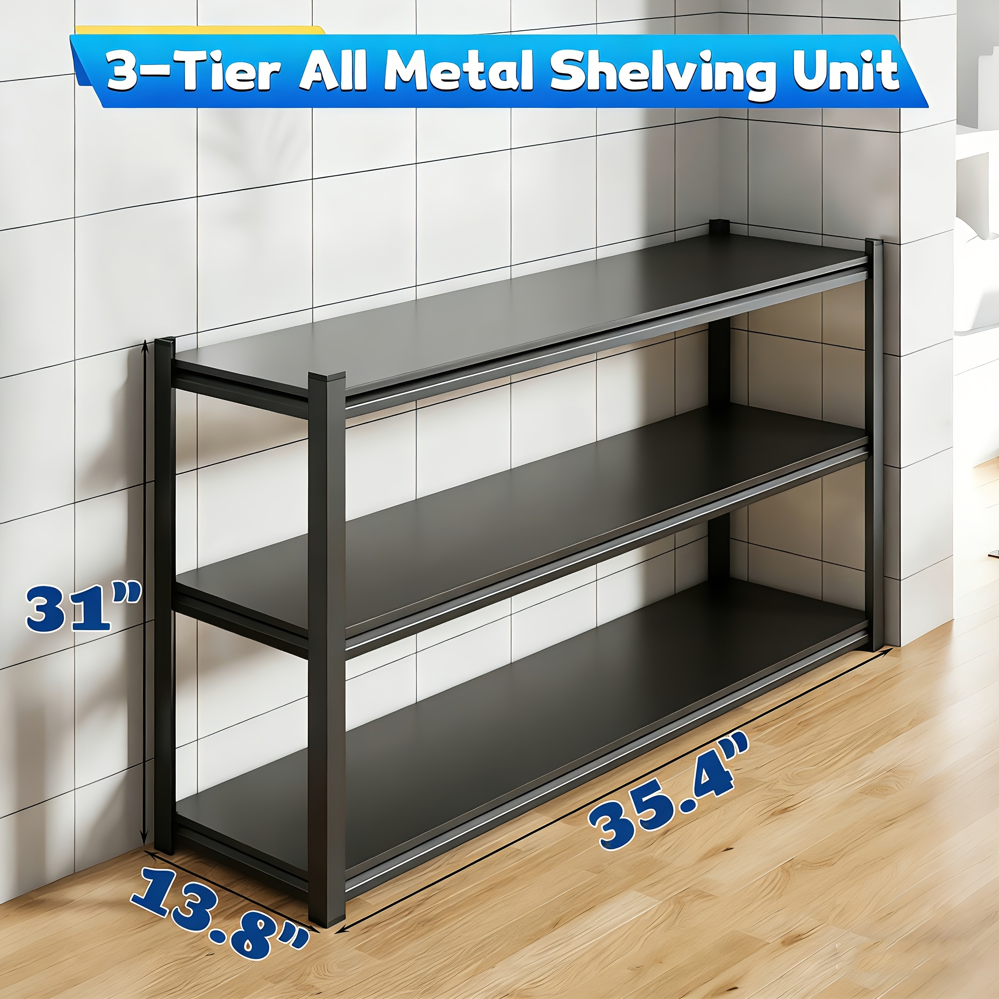 3-Tier Storage Shelving Unit,  - Kitchen Baking Rack บทวิจารณ์และราคา
