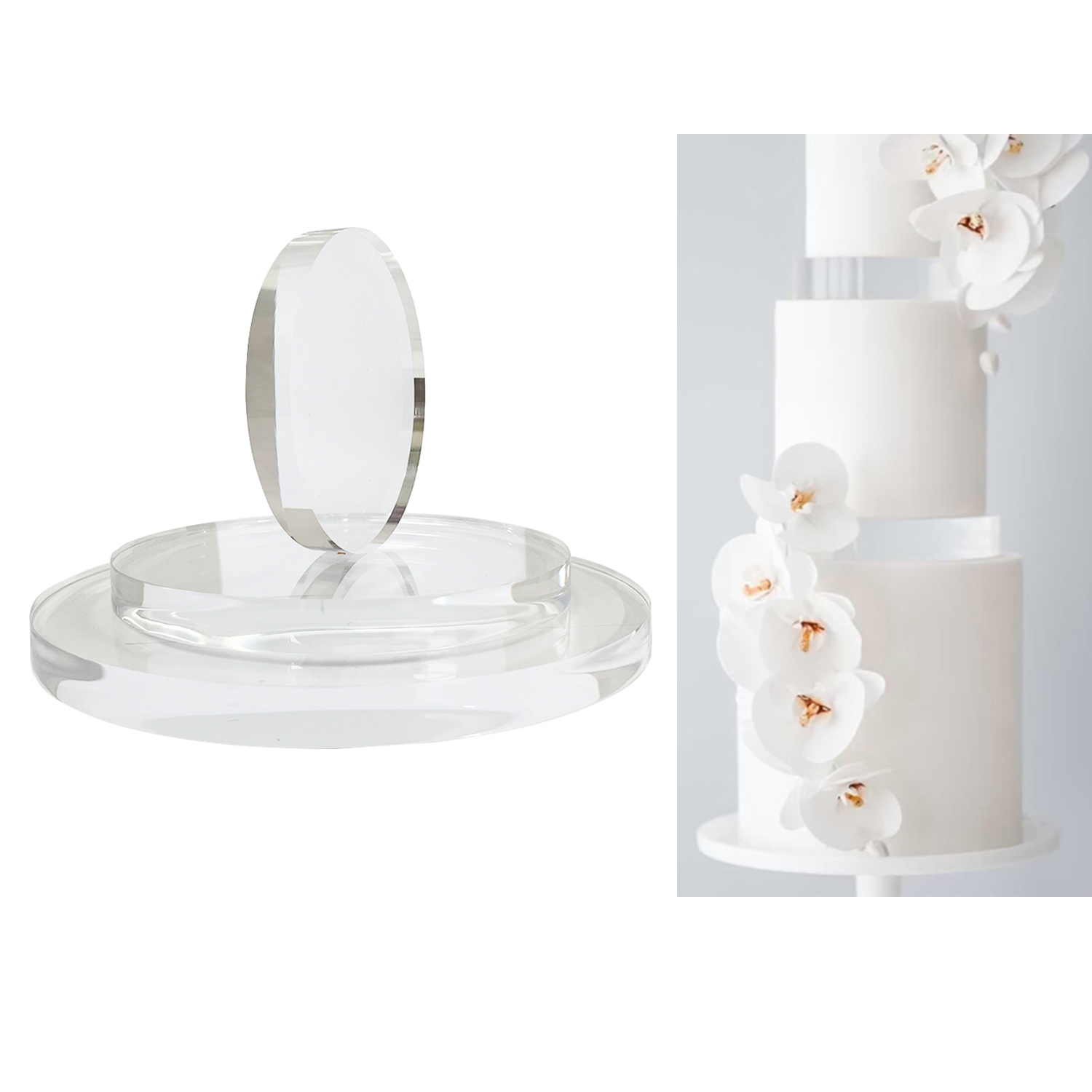 15mm Thick Ultra Polished Roun - Cake Board Round บทวิจารณ์และราคา