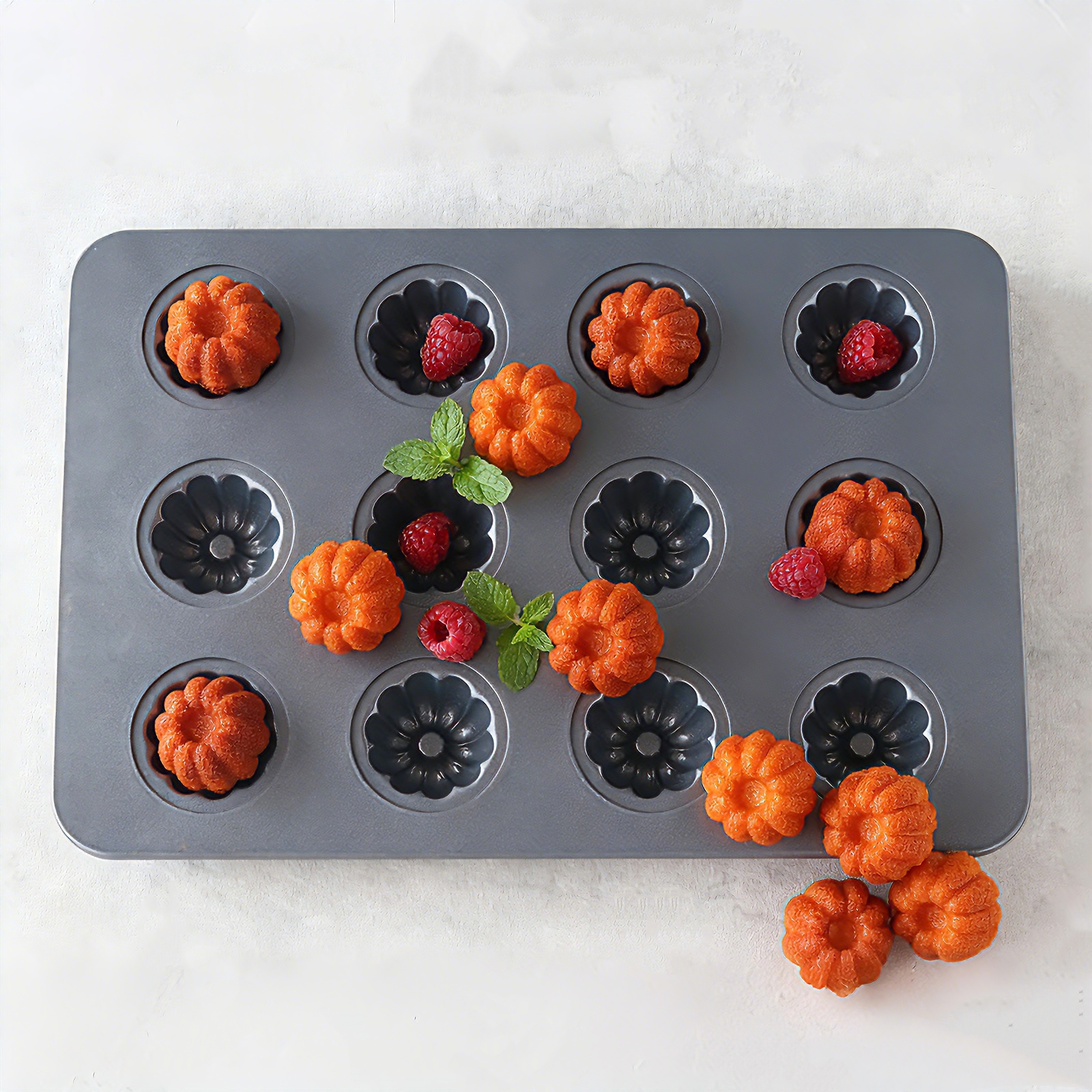 12-Cavity Mini Kouglof Baking  - Bread Baking Kitchen Utensils บทวิจารณ์และราคา