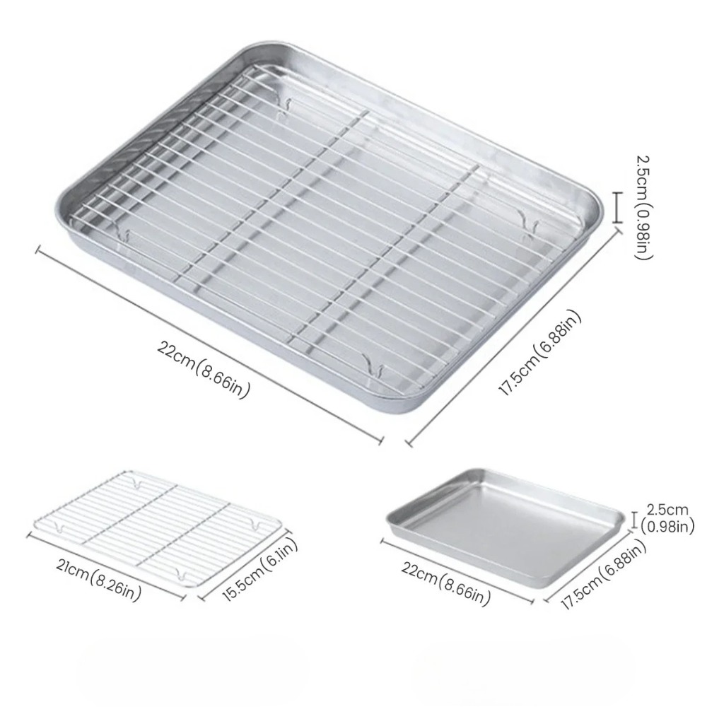 Stainless Steel Baking Sheet w - Kitchen Baking Rack บทวิจารณ์และราคา