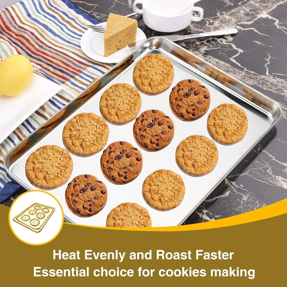 Stainless Steel Baking Sheet w - Kitchen Baking Rack บทวิจารณ์และราคา
