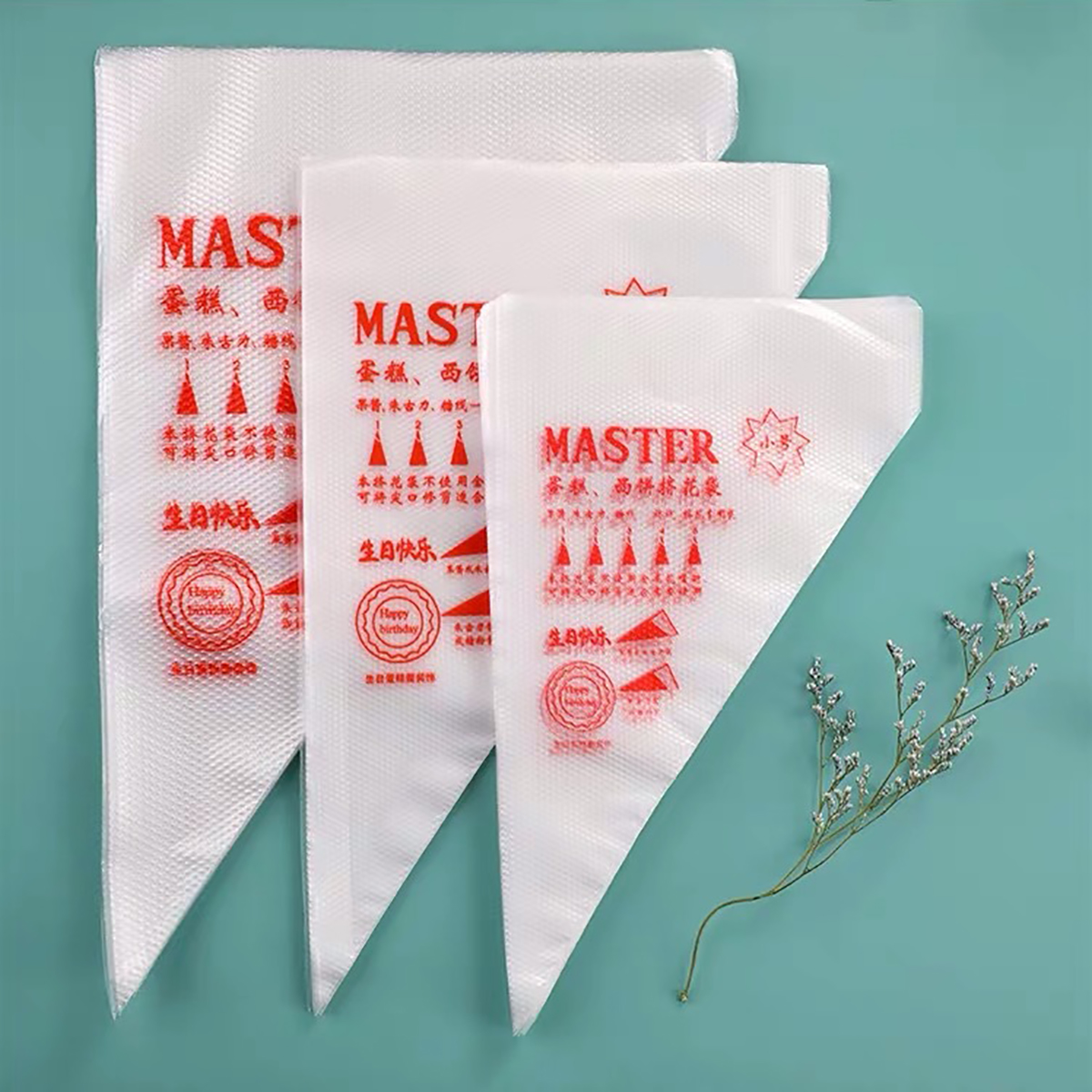 100 PCS Thick Disposable Pastr - Piping Bag Disposable บทวิจารณ์และราคา