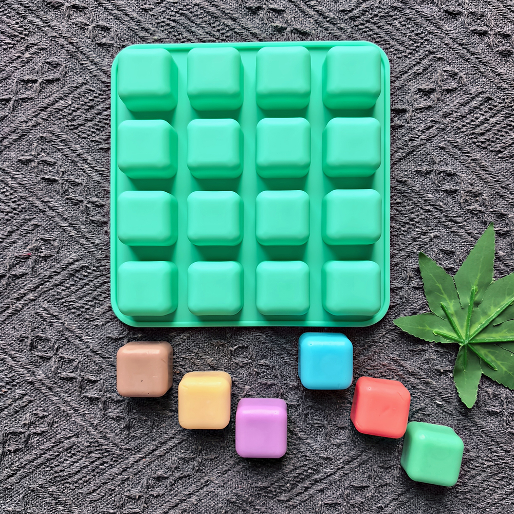 1pc 16 hole square shaped choc - Silicone Cake Mold บทวิจารณ์และราคา