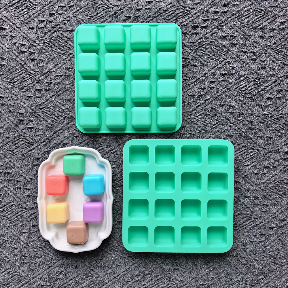 1pc 16 hole square shaped choc - Silicone Cake Mold บทวิจารณ์และราคา