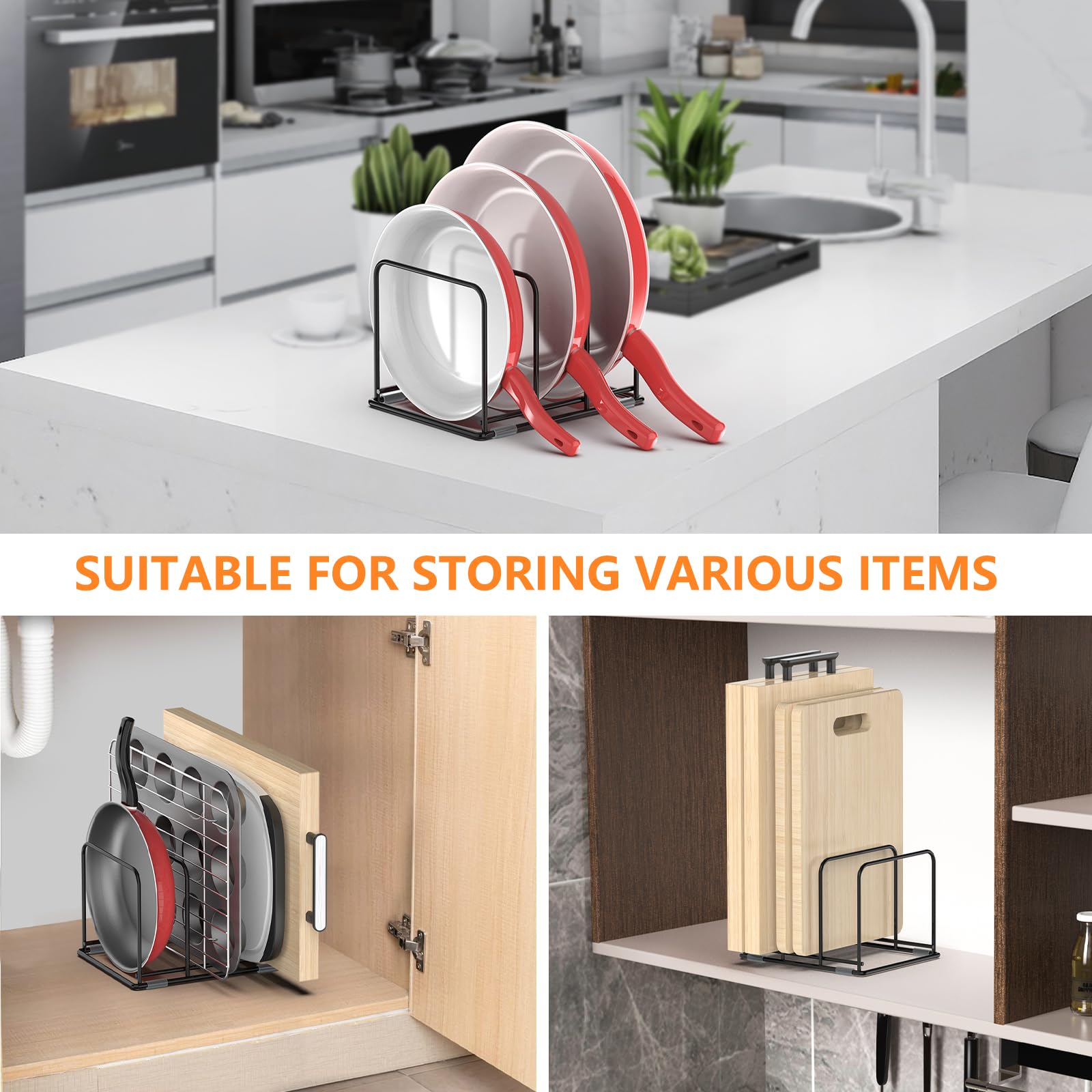 Pan Organizer Kitchen Cabinet  - Kitchen Cabinet Baking Organizer บทวิจารณ์และราคา