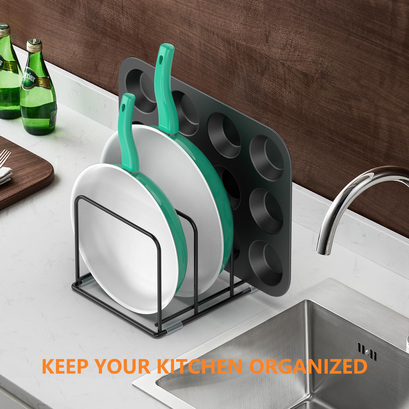 Pan Organizer Kitchen Cabinet  - Kitchen Cabinet Baking Organizer บทวิจารณ์และราคา