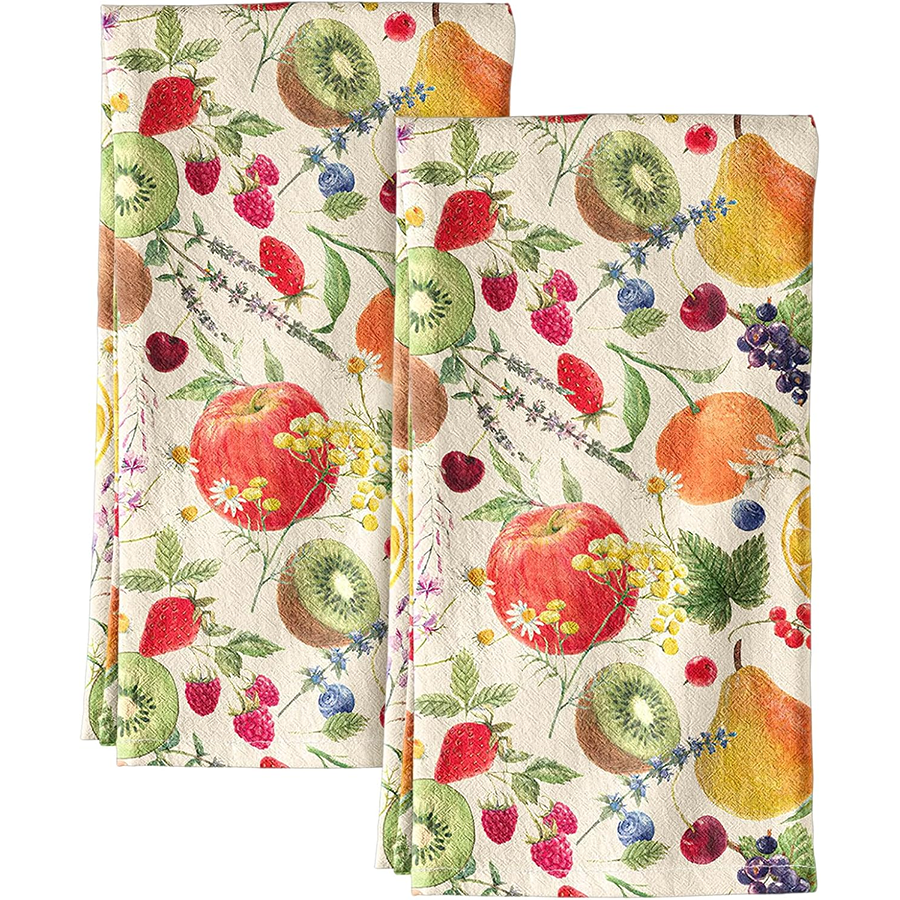 2Pcs, Fruit Party Kitchen Towe - Kitchen Baking Necessities บทวิจารณ์และราคา