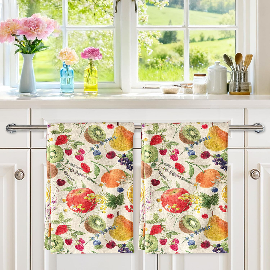 2Pcs, Fruit Party Kitchen Towe - Kitchen Baking Necessities บทวิจารณ์และราคา