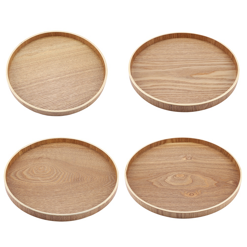 Wooden Serving Tray Tea Plate  - Cake Board Round บทวิจารณ์และราคา