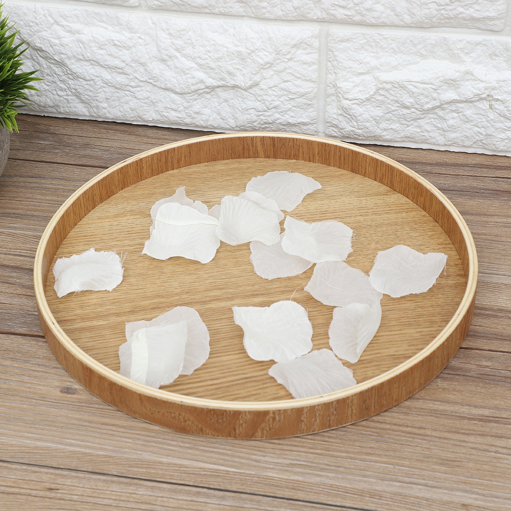 Wooden Serving Tray Tea Plate  - Cake Board Round บทวิจารณ์และราคา