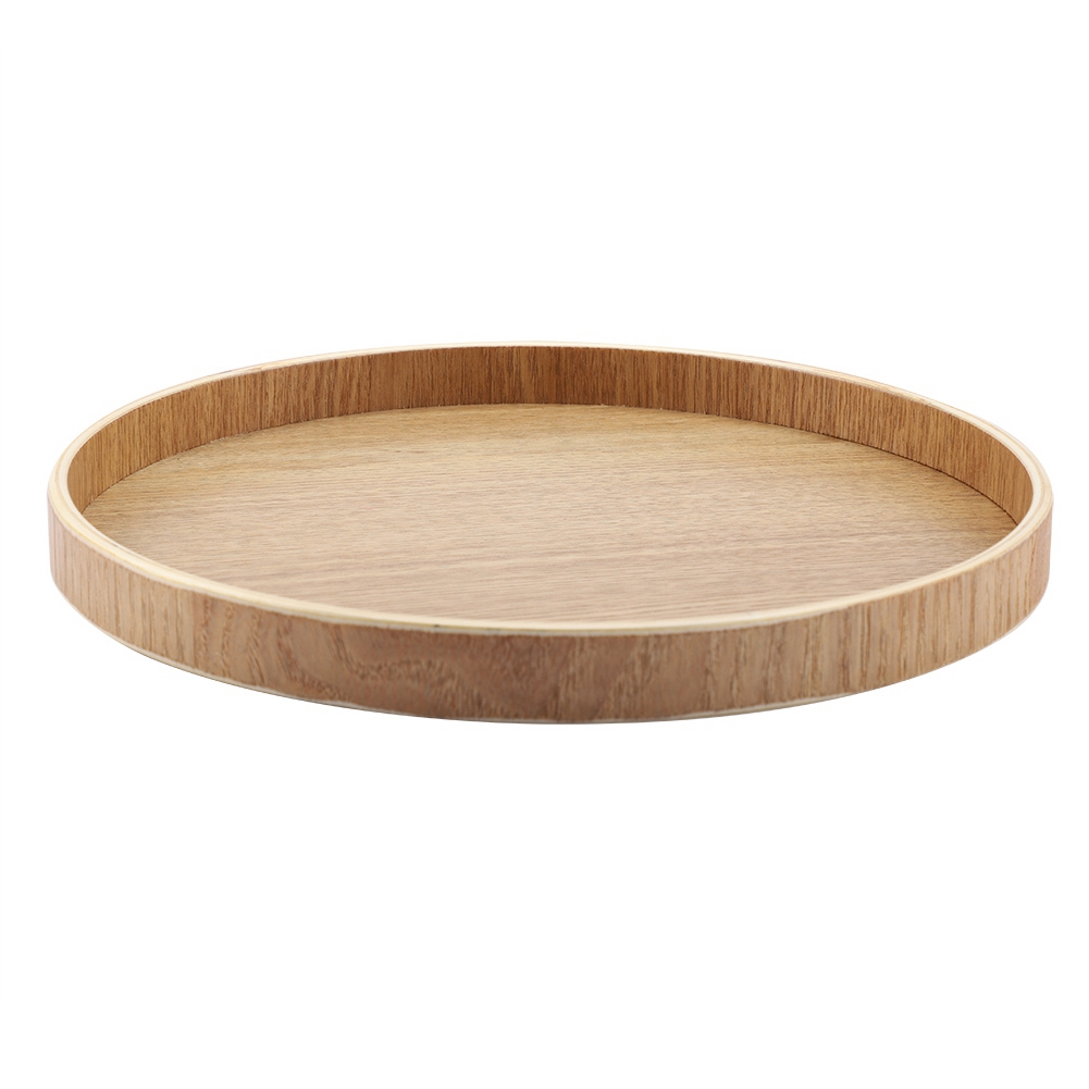 Wooden Serving Tray Tea Plate  - Cake Board Round บทวิจารณ์และราคา