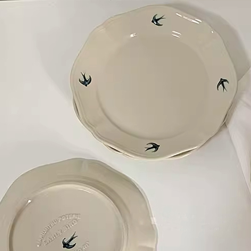 1Pc Yangu Ceramic Dinner Plate - Cake Board Round บทวิจารณ์และราคา