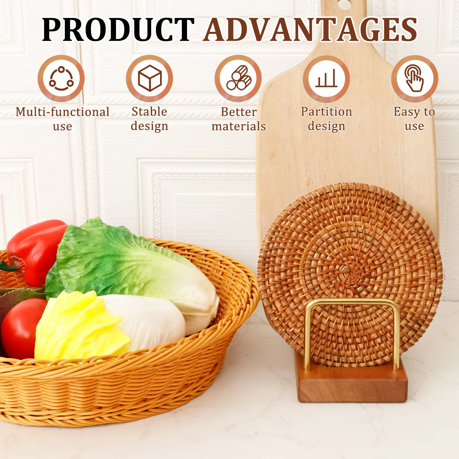 Pot Lid Rack Cutting Board Org - Kitchen Cabinet Baking Organizer บทวิจารณ์และราคา