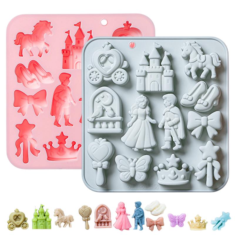 HOT!12 Cavity Prince, Princess - Silicone Cake Mold บทวิจารณ์และราคา