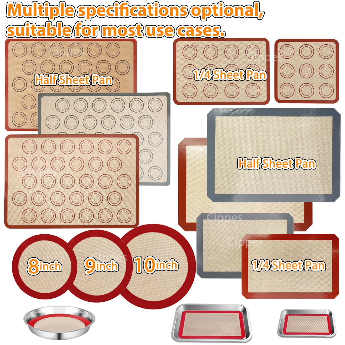 1/2PCS Silicone Baking Mats fo - Super Kitchen Baking Mat บทวิจารณ์และราคา