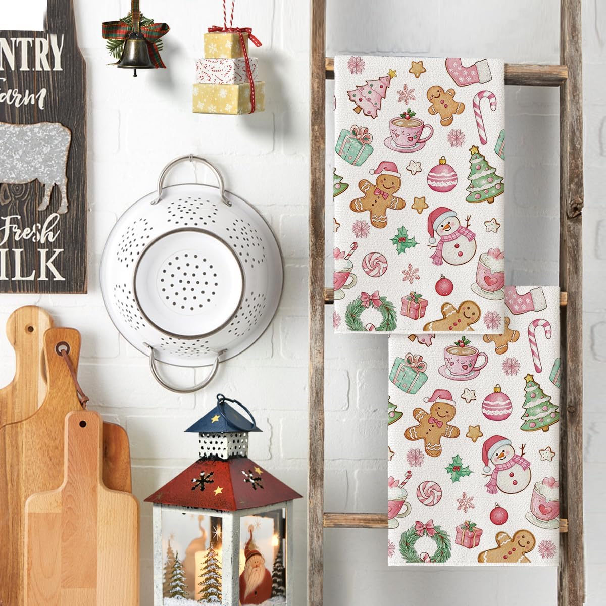 2Pcs, Pink Snowman Christmas T - Kitchen Baking Necessities บทวิจารณ์และราคา
