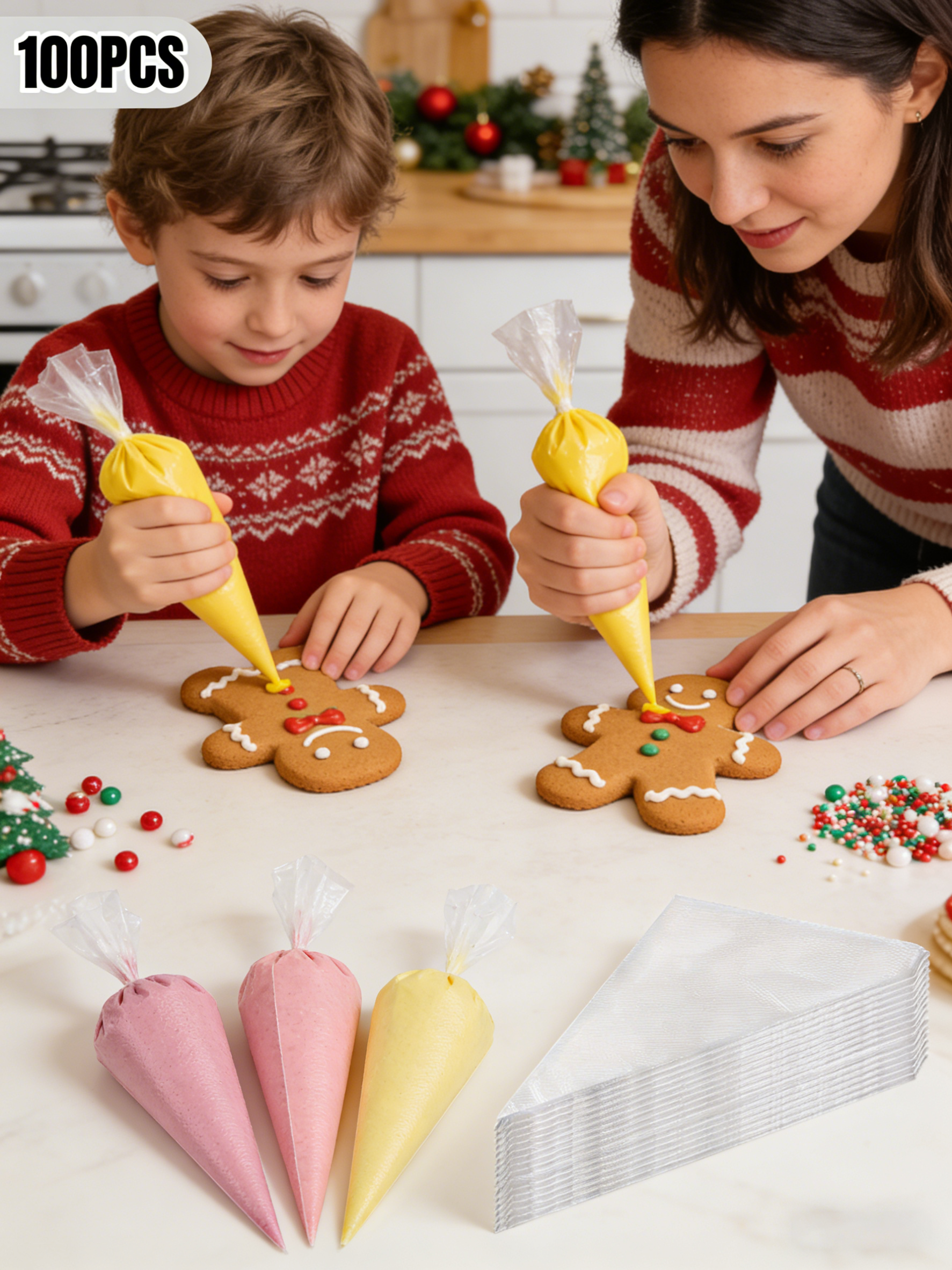 100 Pcs Bulk Piping Bags, Thic - Piping Bag Disposable บทวิจารณ์และราคา
