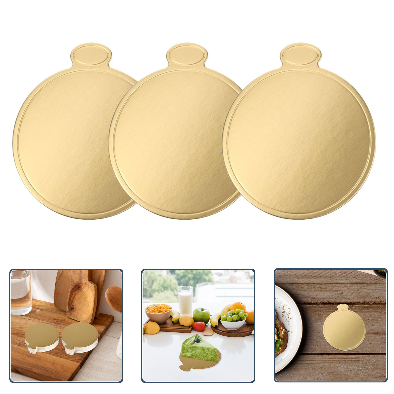 50Pcs Elegant Mini Cake Boards - Cake Board Round บทวิจารณ์และราคา