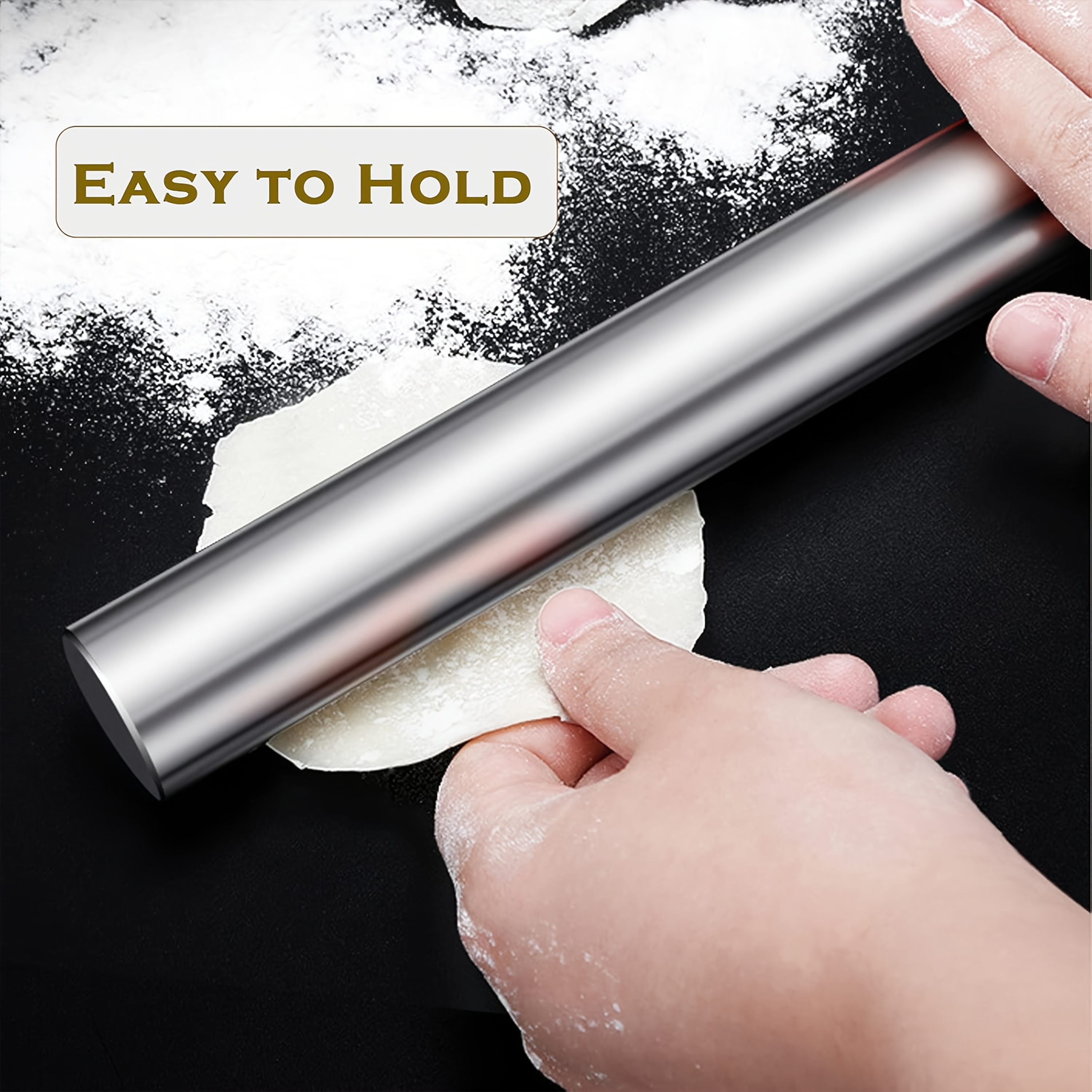 1PC Kitchen Rolling Pin Stainl - Kitchen Roller Baking บทวิจารณ์และราคา