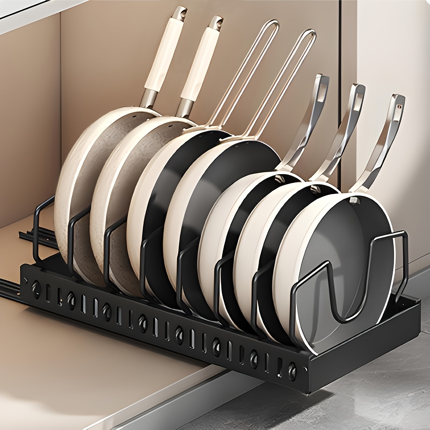 2pcs Pull-Out Pot And Pan Stor - Kitchen Cabinet Baking Organizer บทวิจารณ์และราคา